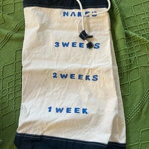 Extra Large Laundry Bag with Blue Text